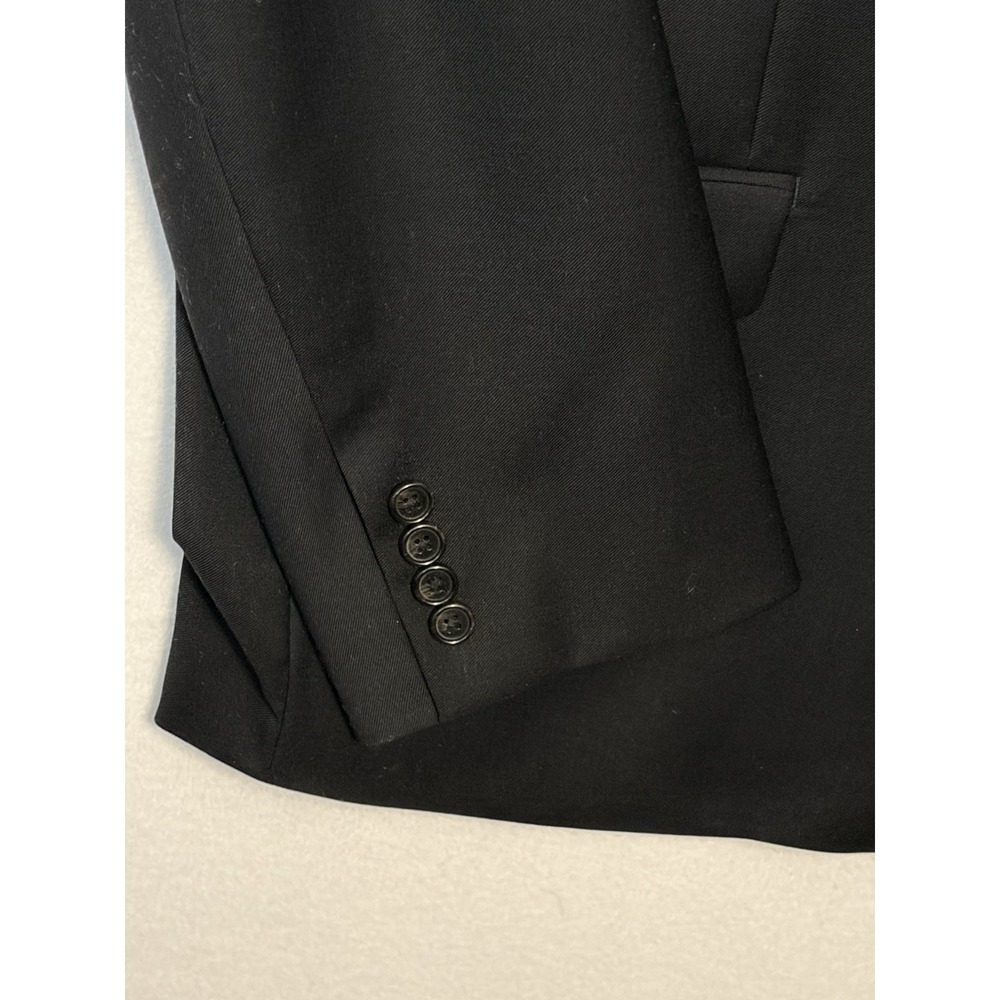 Lauren Ralph Lauren Men's 50R Black 100% Wool 2-Button Suit Jacket Blazer/Bag - Picture 3 of 16